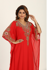 Women Dress Long Gown Party Wedding Arabic Kaftan Zari Work Dress AL1004