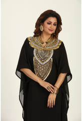 Women Dress Long Gown Party Wedding Arabic Kaftan Zari Work Dress AL1005