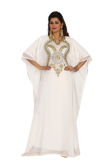 Women Dress Long Gown Party Wedding Arabic Kaftan Zari Work Dress AL1010