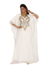 Women Dress Long Gown Party Wedding Arabic Kaftan Zari Work Dress AL1010