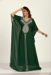 Women Dress Long Gown Party Wedding Arabic Kaftan Zari Work Dress AL1012