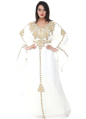 Women Dress Long Gown Party Wedding Arabic Kaftan Zari Work Dress AL1018