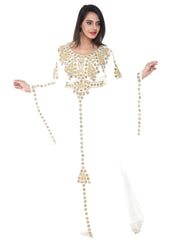Women Dress Long Gown Party Wedding Arabic Kaftan Zari Work Dress AL1018