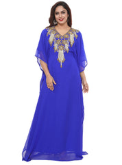 Women Dress Long Gown Party Wedding Arabic Kaftan Zari Work Dress AL1019