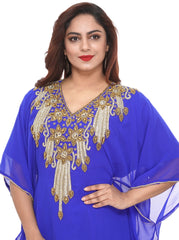 Women Dress Long Gown Party Wedding Arabic Kaftan Zari Work Dress AL1019