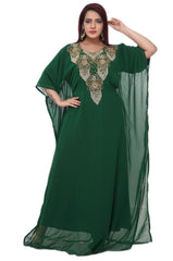 Women Dress Long Gown Party Wedding Arabic Kaftan Zari Work Dress AL10120