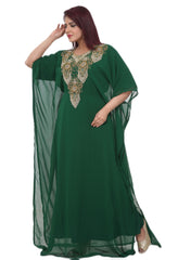 Women Dress Long Gown Party Wedding Arabic Kaftan Zari Work Dress AL10120