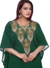 Women Dress Long Gown Party Wedding Arabic Kaftan Zari Work Dress AL10120