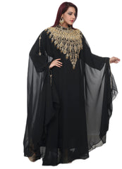 Women Dress Long Gown Party Wedding Arabic Kaftan Zari Work Dress AL10121