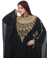 Women Dress Long Gown Party Wedding Arabic Kaftan Zari Work Dress AL10121