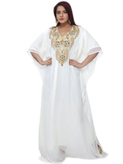 Women Dress Long Gown Party Wedding Arabic Kaftan Zari Work Dress AL10122