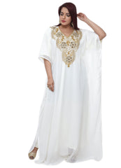 Women Dress Long Gown Party Wedding Arabic Kaftan Zari Work Dress AL10122