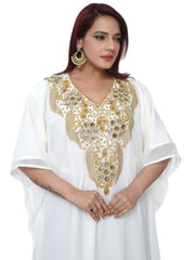 Women Dress Long Gown Party Wedding Arabic Kaftan Zari Work Dress AL10122