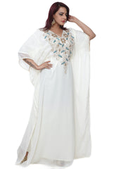 Women Dress Long Gown Party Wedding Arabic Kaftan Zari Work Dress AL1025