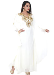 Women Dress Long Gown Party Wedding Arabic Kaftan Zari Work Dress AL1026