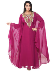 Women Dress Long Gown Party Wedding Arabic Kaftan Zari Work Dress AL1027