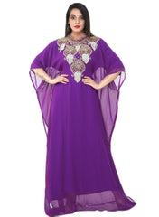 Women Dress Long Gown Party Wedding Arabic Kaftan Zari Work Dress AL1028
