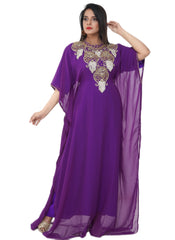 Women Dress Long Gown Party Wedding Arabic Kaftan Zari Work Dress AL1028