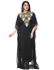 Women Dress Long Gown Party Wedding Arabic Kaftan Zari Work Dress AL1029