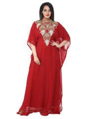 Women Dress Long Gown Party Wedding Arabic Kaftan Zari Work Dress AL1030