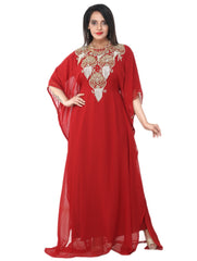 Women Dress Long Gown Party Wedding Arabic Kaftan Zari Work Dress AL1030