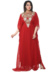 Women Dress Long Gown Party Wedding Arabic Kaftan Zari Work Dress AL1030