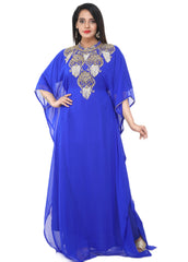 Women Dress Long Gown Party Wedding Arabic Kaftan Zari Work Dress AL1031