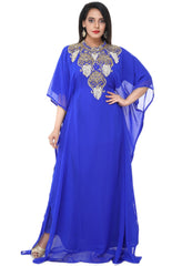 Women Dress Long Gown Party Wedding Arabic Kaftan Zari Work Dress AL1031