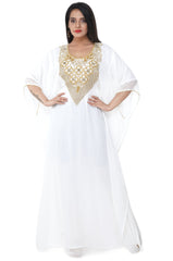 Women Dress Long Gown Party Wedding Arabic Kaftan Zari Work Dress AL1033