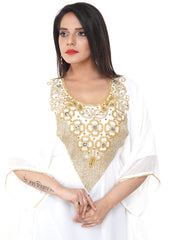 Women Dress Long Gown Party Wedding Arabic Kaftan Zari Work Dress AL1033