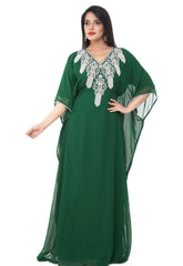 Women Dress Long Gown Party Wedding Arabic Kaftan Zari Work Dress AL1034