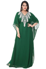 Women Dress Long Gown Party Wedding Arabic Kaftan Zari Work Dress AL1034
