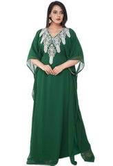 Women Dress Long Gown Party Wedding Arabic Kaftan Zari Work Dress AL1034