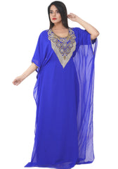 Women Dress Long Gown Party Wedding Arabic Kaftan Zari Work Dress AL1035