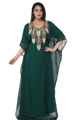Women Dress Long Gown Party Wedding Arabic Kaftan Zari Work Dress AL1036