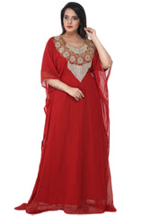 Women Dress Long Gown Party Wedding Arabic Kaftan Zari Work Dress AL1037