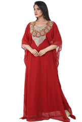 Women Dress Long Gown Party Wedding Arabic Kaftan Zari Work Dress AL1037