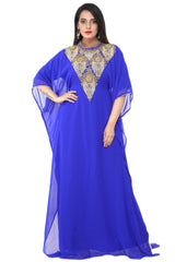 Women Dress Long Gown Party Wedding Arabic Kaftan Zari Work Dress AL1038