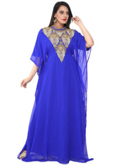Women Dress Long Gown Party Wedding Arabic Kaftan Zari Work Dress AL1038
