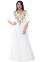 Women Dress Long Gown Party Wedding Arabic Kaftan Zari Work Dress AL1039