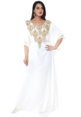 Women Dress Long Gown Party Wedding Arabic Kaftan Zari Work Dress AL1039