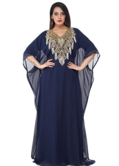 Women Dress Long Gown Party Wedding Arabic Kaftan Zari Work Dress AL1040