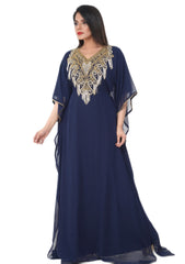 Women Dress Long Gown Party Wedding Arabic Kaftan Zari Work Dress AL1040
