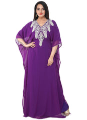 Women Dress Long Gown Party Wedding Arabic Kaftan Zari Work Dress AL1041