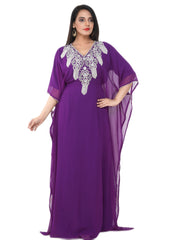 Women Dress Long Gown Party Wedding Arabic Kaftan Zari Work Dress AL1041