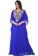 Women Dress Long Gown Party Wedding Arabic Kaftan Zari Work Dress AL1042