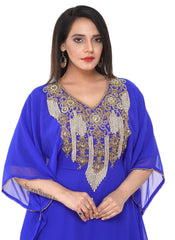 Women Dress Long Gown Party Wedding Arabic Kaftan Zari Work Dress AL1042