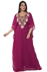 Women Dress Long Gown Party Wedding Arabic Kaftan Zari Work Dress AL1043