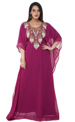Women Dress Long Gown Party Wedding Arabic Kaftan Zari Work Dress AL1043