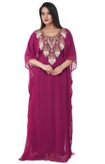 Women Dress Long Gown Party Wedding Arabic Kaftan Zari Work Dress AL1043